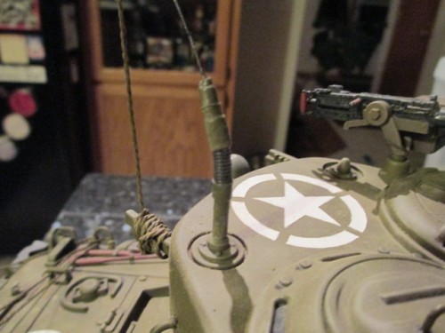 Drilled, mounted, painted and weathered