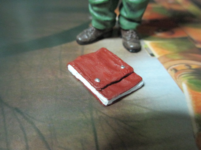 Pewter map case = turret top ornamentation