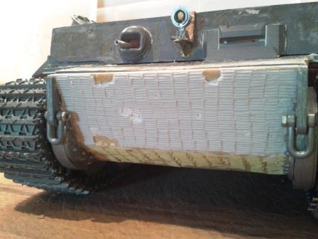 After the Magic Sculp has been allowed to cure for a couple of hours battle damage can easily be added by chipping the zimmerit away.jpg
