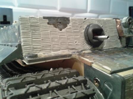 I then added chipped zimmerit where the AP shot has hit the glacis plate.jpg