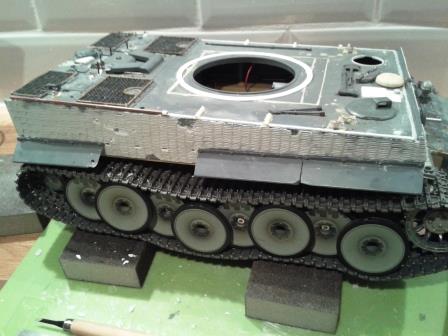 The final touch - after the putty had been allowed to cure for an hour or so - was to add the battle damage.jpg