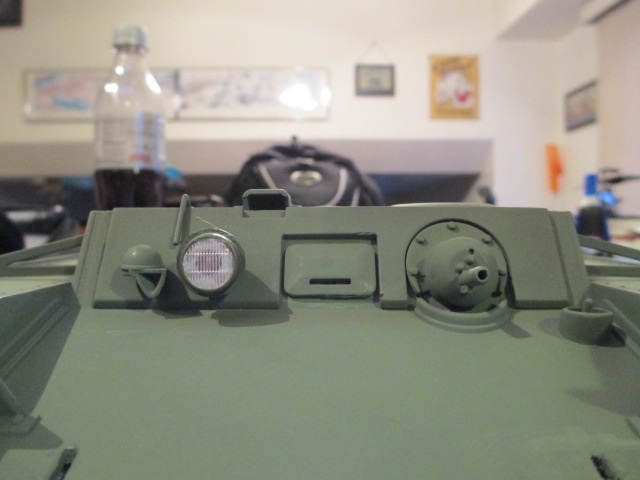 Tamiya lens and headlight ring in place, much more realistic