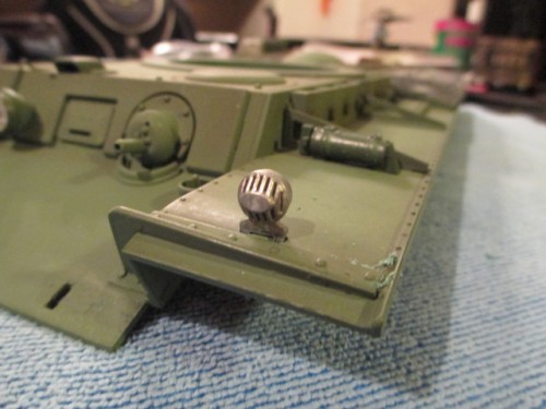 Front sirens mounted as a pair, holes drilled and parts press fitted.