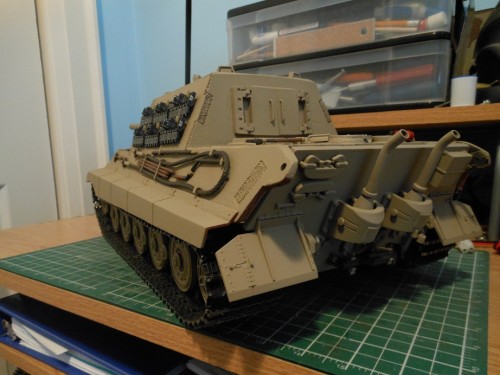 Extending the lower hull means I have to reposition the back plate as well to match the upper hull angle.