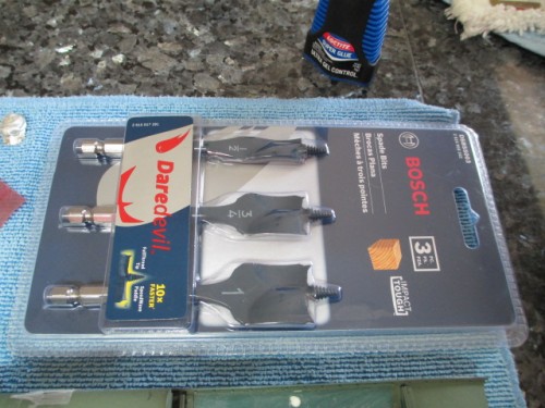 A set of hole bits made for wood and plastic