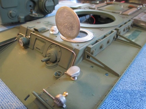 View of Driver's Hatch open from front after almost mounting it in reverse by accident
