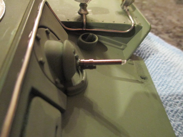 Side view of the mounted mg and Tamiya modded barrel