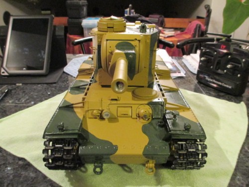 Painting a KV-2 with a brush is not for the faint of heart.