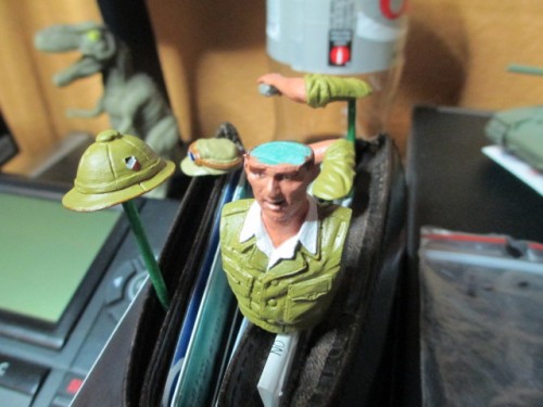 Driver pieces in initial paint to dry