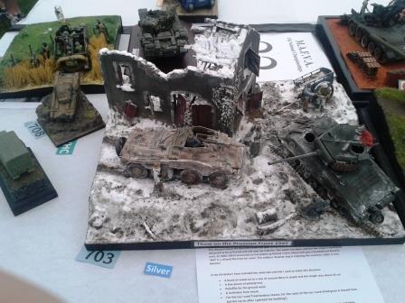 The boy's models at the Duxford MAFVA show - Arthur's silver medal winner in the foregorund, Hector's gold and bronze in the background.jpg