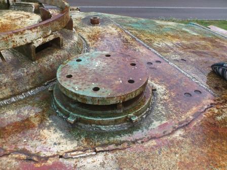 The armoured fan cover with its distinctive tabs for the deep wading cover - still in place on a Tiger that would never have used such equipment.jpg
