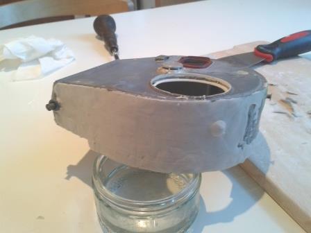 A thin layer of Magicsculp was spread along on of the turret sides.jpg