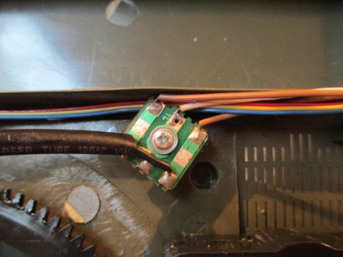 Small board that the turret connections run to.