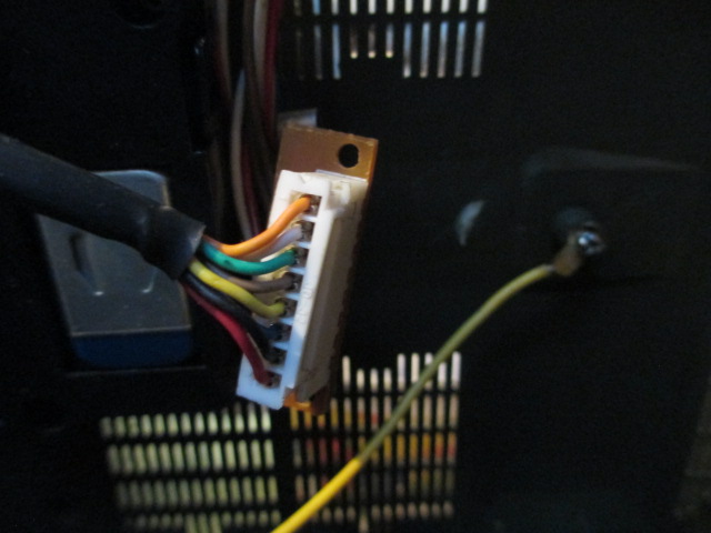 Eight pin hardwired plug from the main board