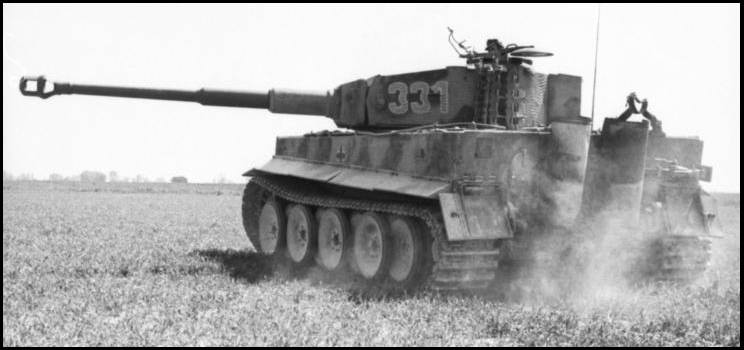 Tiger 331 during Battalion training exercises near Amiens May 1944.jpg
