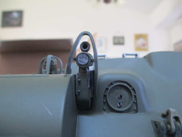 Closeup of the sanded led.