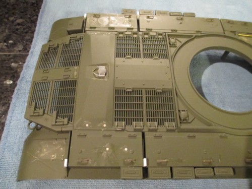 Filled and puttied mounting holes