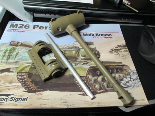 HL standard Pershing mantlet and airsoft barrel trunnion