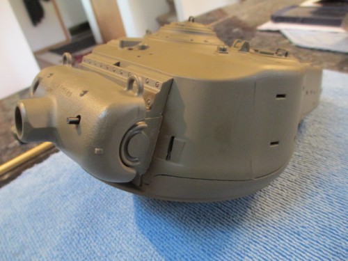 Mantlet attached with brass pins