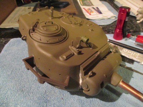 The old type rack didn't want to fit the new turret so some adjustments were made and weld marks were added