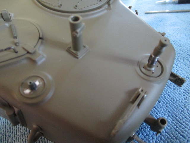 Tamiya primary antenna mount put together with a HL spring