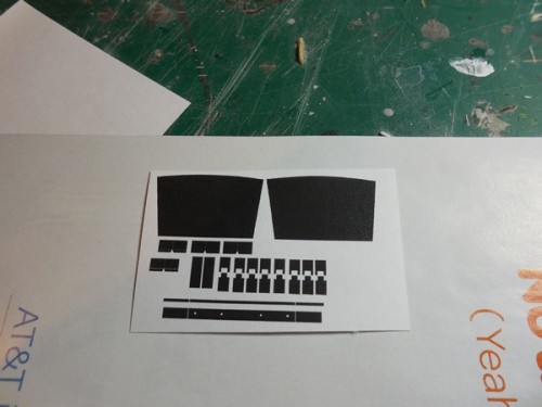 The printed magazine sheet with the images we want.
