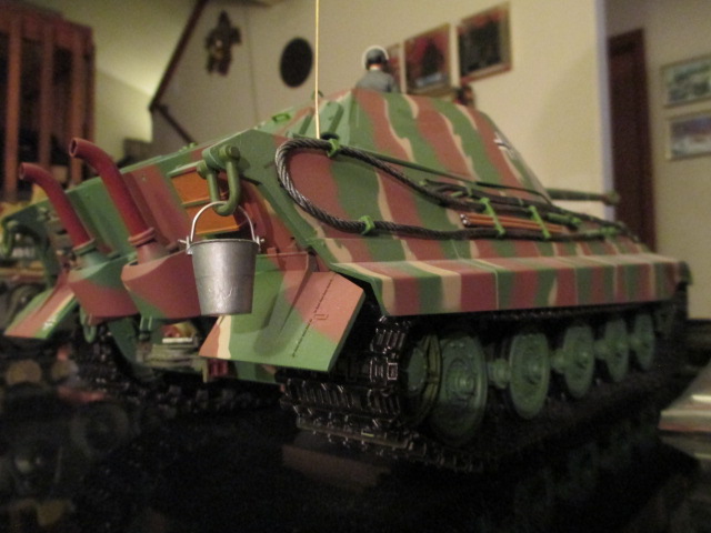 HL Porsche King Tiger with metal running gear and Henntec idler mount, original paint and is nicely detailed.  Bucket!