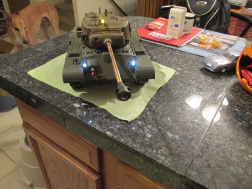 The bow MG is nice and bright with the Tamiya fiber optic installed.