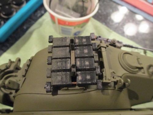 Using segments of old track produces a much more realistic look to this hanger.