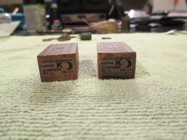 Two crates of labeled K-Rations