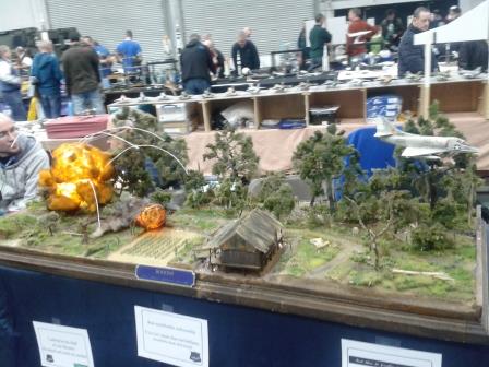 Vietnam bombing run diorama at Telford IPMS 2014.jpg
