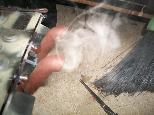 Start up ,nice photo of the fogger fluid type smoke