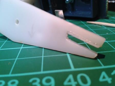 Another view of the modified elevation arm - the arrow indicates up when the turret is fitted.jpg