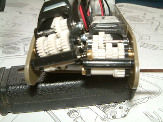 From here the difficulty ramps up.  Fitting the first motor is easy the 2nd one is more fiddly