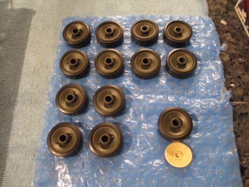 Late war dished road wheels for the Sherman