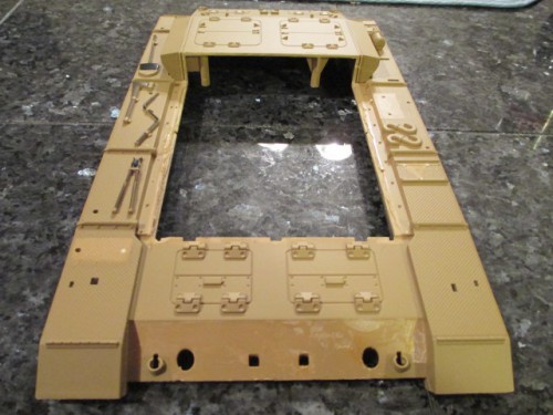 It was a lot easier to scribe, cut and file the upper hull with all of the add on pieces of plastic removed earlier.