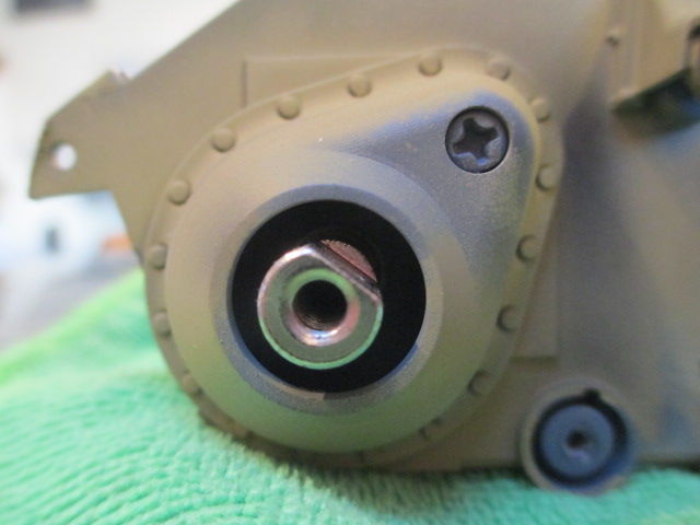 Photo showing the shaft location to denote clearances.  Good Job HL!