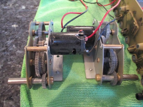 Pot metal gearboxes removed.  These things are weighty