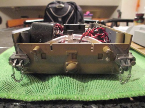 Mounted in place the adjusters provide much needed track and idler stability