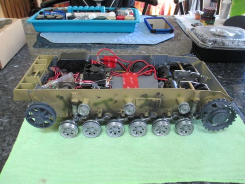 Return rollers assembled and mounted