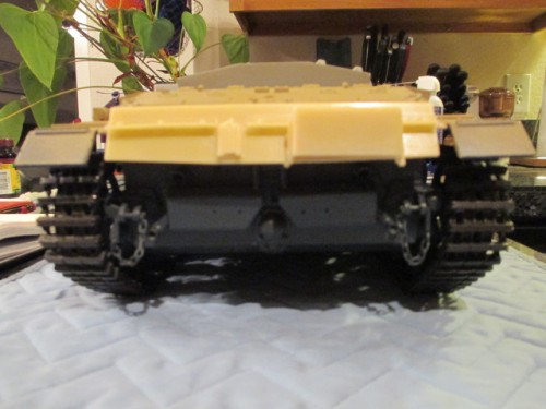 Next up for the rear is that vent box and screens that fit up under the lip of the rear armor plate.
