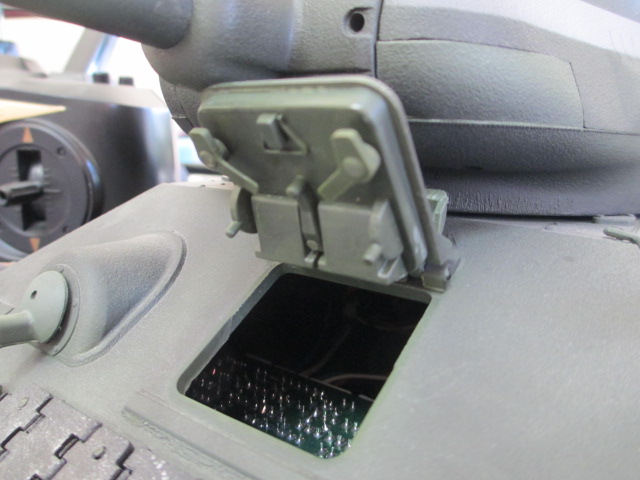 An opening and fully detailed driver's hatch.  Again, stock from WSN.  This RC tank really did benefit from being sourced from a model kit.