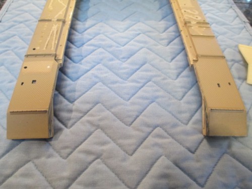Mounting ribbons removed and rough sanded flat
