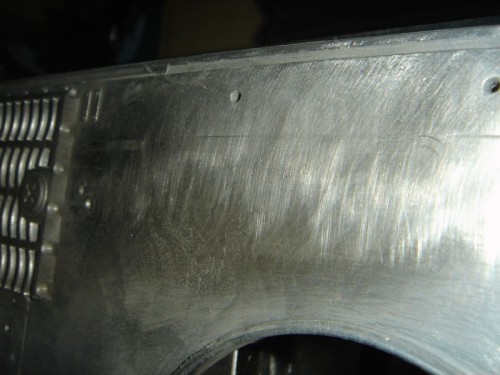 In this shot you can see where the weld gap 'stops' and the recess needs a very small end mill to tidy it up.