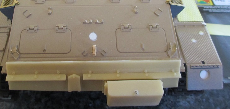 rear view, took time to shave off the excess putty as well...