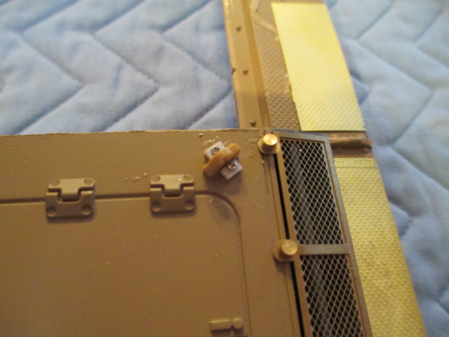 Styrene blocks drilled for bolts made out of Tamiya screws