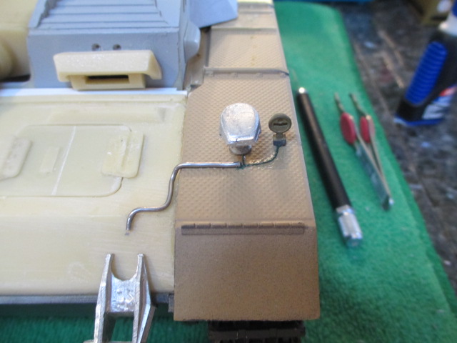 Metal Notek light and wiring coming along.