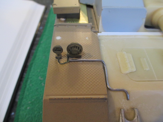 Wiring in progress on opposite side