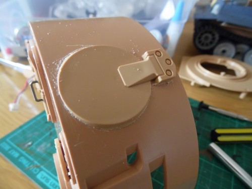 Starting to cut away old hatch