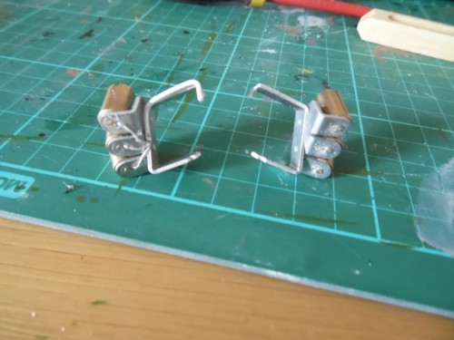 Smoke launchers wired up ready for fit.